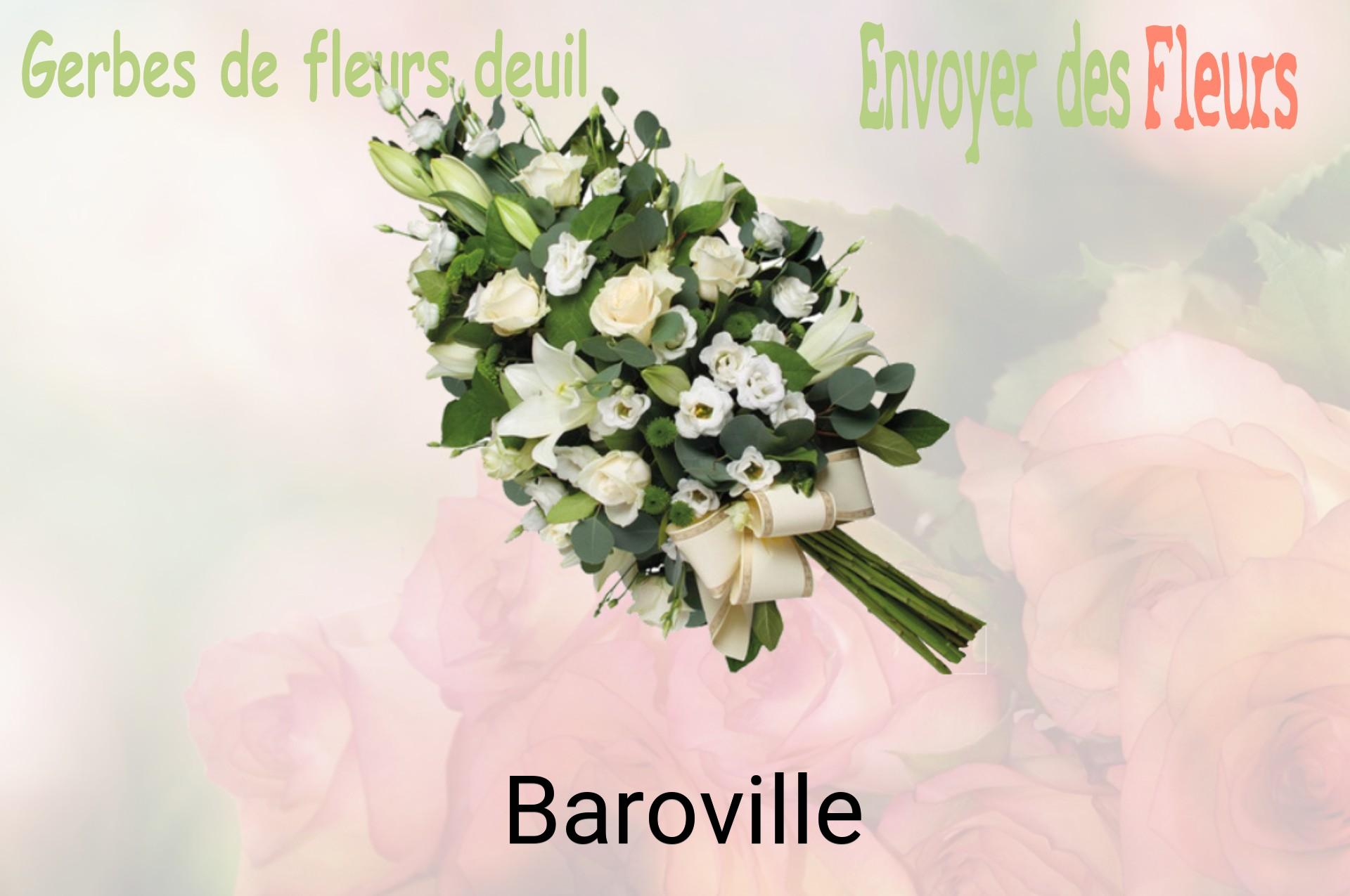 Gerbe de fleurs de deuil livrée à Baroville